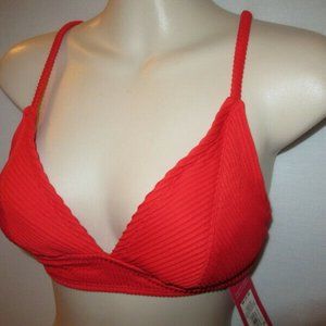 Xhilaration Juniors Ribbed Triangle Bikini Top